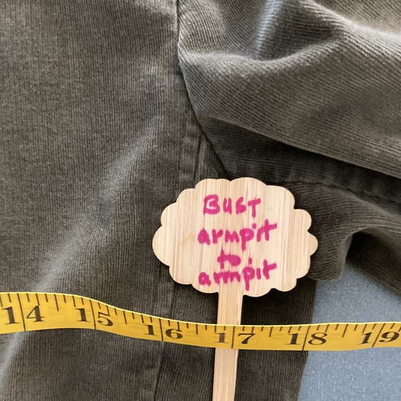 new frontier size medium corduroy lined green blazer/jacket 2 flap pockets. - Picture 12 of 12